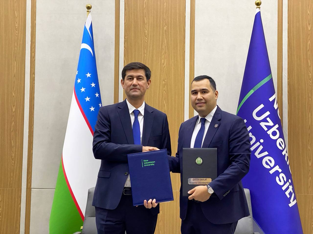 Qarshi davlat texnika universiteti va Yangi Oʻzbekiston universiteti oʻrtasida hamkorlik shartnomasi imzolandi.